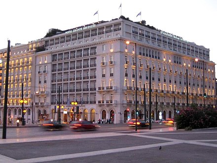 Grande Bretagne Hotel, one of the most luxurious in Athens.