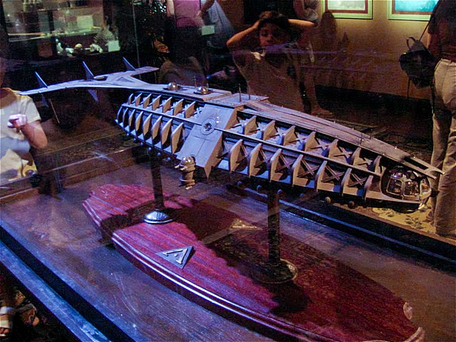 Scale model of Ulysses submarine by Greg Aronowitz, used by digital animators as reference during production.