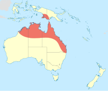 Austroagrion exclamationis Distribution map.svg