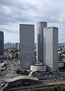 Azrieli Center Skyscraper complex in Tel Aviv, Israel