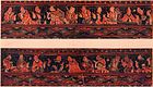 لوحة تظهر رجال جالسين يرتدون أردية هانفو، أسرة هان الشرقية (25-220 م)