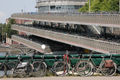 Amsterdam's Fietsflat, a three-storey bicycle parking station at Centraal train station.