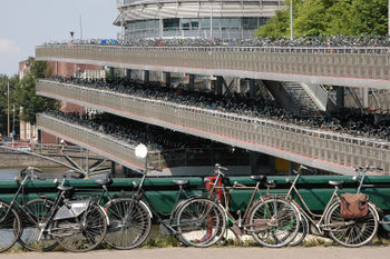 Bicycle parking lot in Amsterdam.