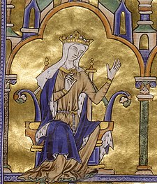 Blanka Kastilská jako vdova (Bible svatého Ludvíka)
