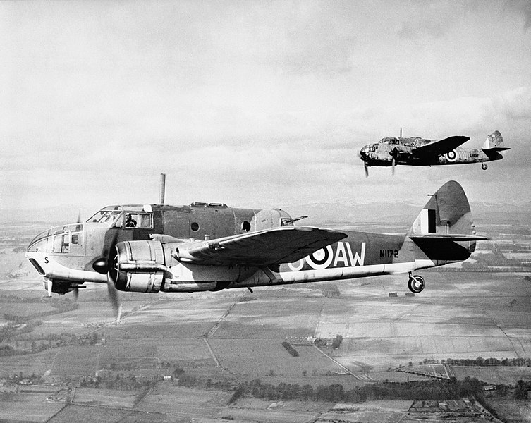 File:Bristol Beaufort Mk I of No. 42 Squadron RAF, based at Leuchars in Scotland, March 1941. CH2775.jpg