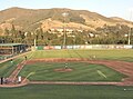 Brooks Lee, then of the Cal Poly baseball team, prepares for an at-bat during an April 2022 game.