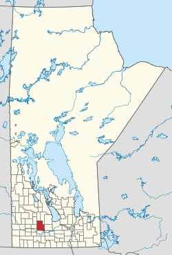 Location of the——Municipality of North Cypress-Langford in Manitoba