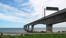 View of the Confederation Bridge from Gunning Trail. CJNC Confederation Bridge.jpg