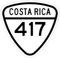 Road shield of Costa Rica National Tertiary Route 417