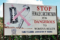 Campaign road sign against female genital mutilation (cropped) 2.jpg