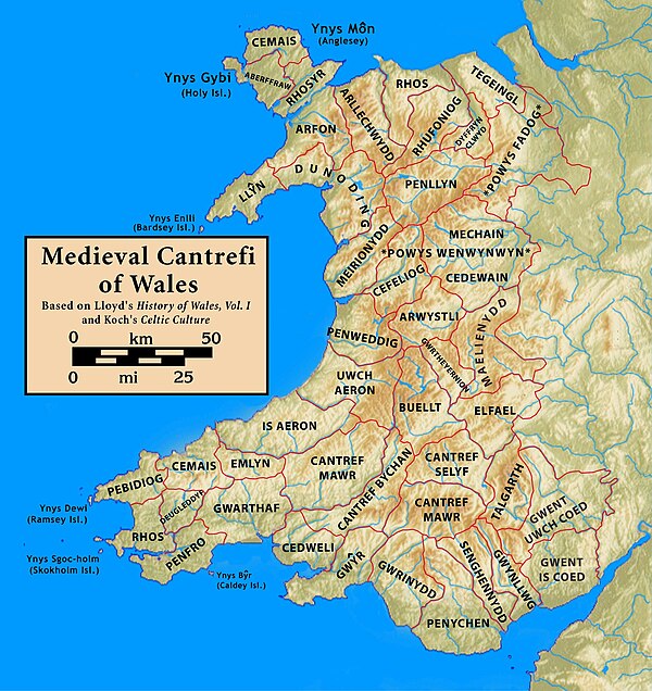 Medieval cantrefi of Wales
