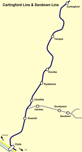 The Carlingford and Sandown lines Carlingford Line & Sandown Line.png