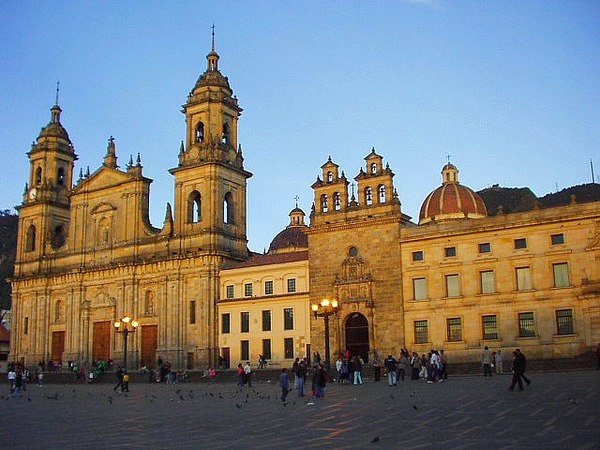 Cathedral of Bogotá next to Sacred Chapel and Archiepiscopal Palace