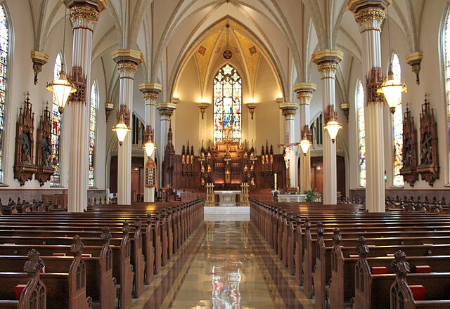 View up the nave toward the chancel.