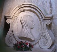 La stèle du Marguerite de Blessington dans le tombeau.
