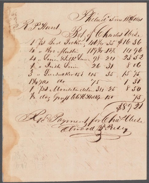 File:Charles Wise receipt to Richard Pell Hunt (ac5a063ebe264301a8da609b5498d47c).pdf