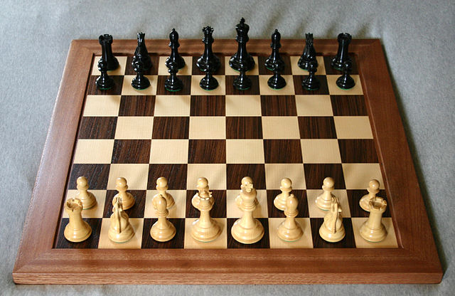 Standard chess board layout in the developed software.