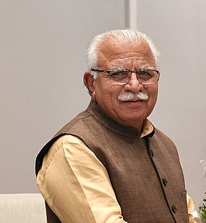 Manohar Lal Khattar 10th and current Chief Minister of Haryana