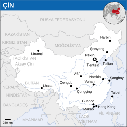 China - Location Map (2013) - CHN - UNOCHA-tr.svg