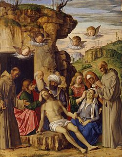 Cima da Conegliano, Plângere asupra lui Hristos mort, Galleria Estense, Modena.jpg