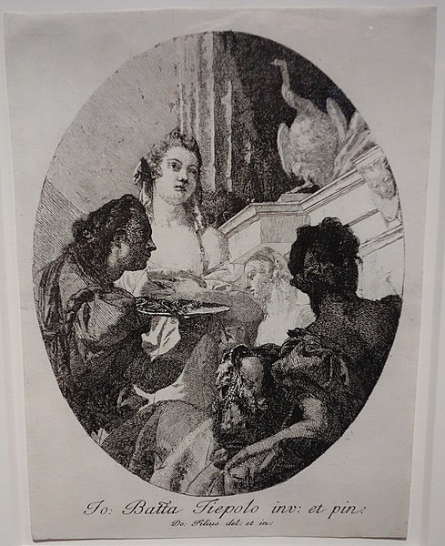 File:Cleopatra Honoured with Gifts (after G. B. Tiepolo), by Giovanni Domenico Tiepolo, c. 1745-1750, etching - National Museum of Western Art, Tokyo - DSC08374.JPG