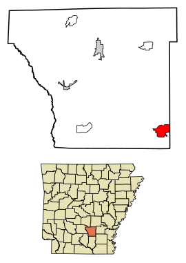 Cleveland County Arkansas Incorporated and Unincorporated areas Rye Highlighted 0561730.svg