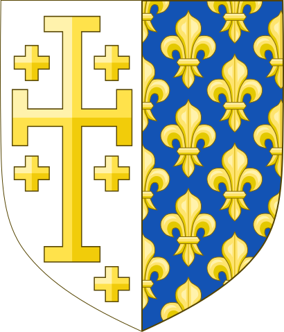 File:Coat of Arms of Charles I of Anjou (per pale Jerusalem and France Ancient).svg