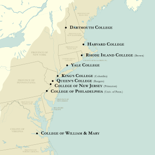 <span class="mw-page-title-main">Colonial colleges</span> Nine institutions of higher education in the United States