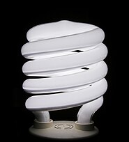 A spiral-type integrated compact fluorescent lamp, which has been in popular use among North American consumers since its introduction in the mid-1990s.