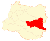 Map of the Futrono commune in Los Ríos Region
