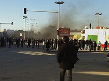 Confrontations between the rebels and the Libyan Army in Bayda. Confrontation between rebels and al-Gaddafi in Al Bayda (Libya, 2011-02-17).jpg