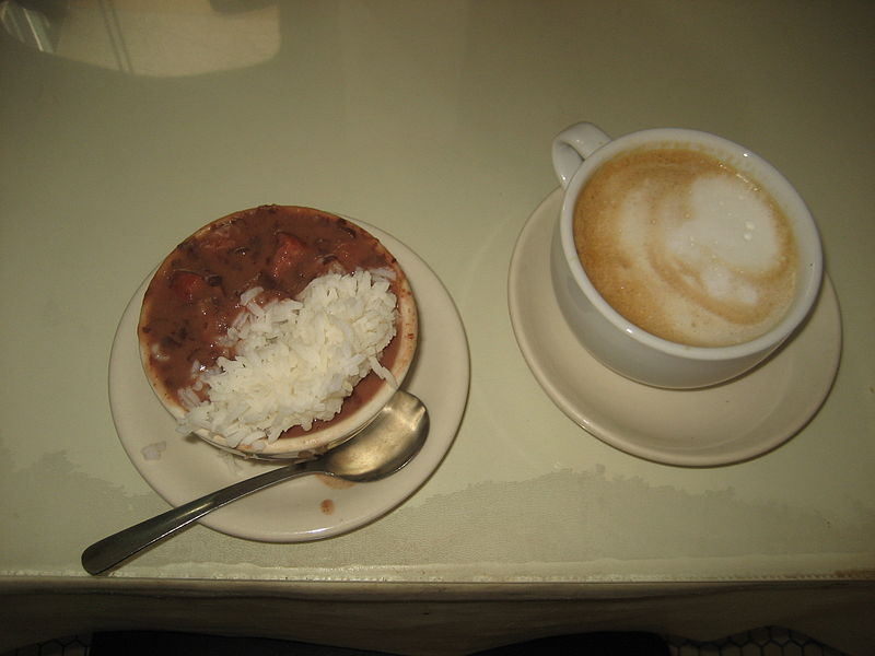 File:CroissantDOrRedBeansCappuccino.JPG