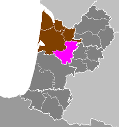 Arrondissement di Langon – Mappa