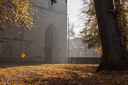 Entry of the St Viktor Church in Dülmen, North Rhine-Westphalia, Germany