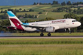 Un A319-100 di Eurowings