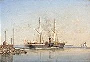 Dampskibet Kjøbenhavn på ruten Aarhus - København. Christian Blache 1838-1920. Nr 0105.jpg