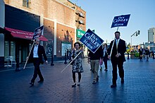 Supporters campaigning for Conley's mayoral bid Daniel Conley for mayor- 10598102716.jpg