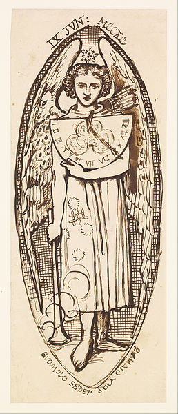 File:Dante Gabriel Rossetti - Dantis Amor - Study of Love with a Sundial and Torch - Google Art Project.jpg