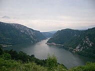 Iron Gates on the Danube river