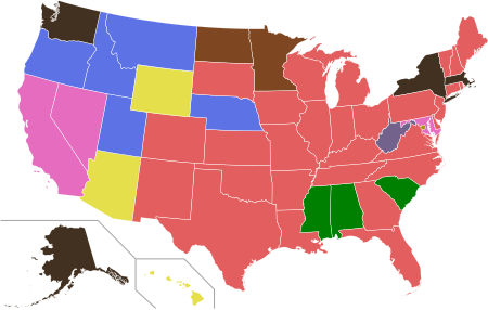 Democratic Party presidential primaries results, 1976.svg