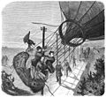 Die Gartenlaube (1862) b 604.jpg Die verunglückte Niederfahrt des Regenti’schen Luftballons am 17. August 1862. Originalzeichnung von Burger in Berlin