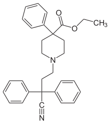 Fórmula esquelética de difenoxilato