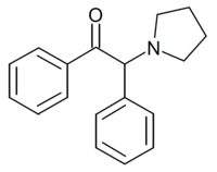 Diphenylpyrrolidinylethanone structure.png