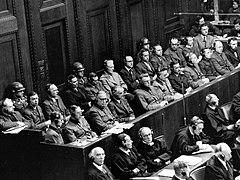 Image 21The 23 defendants during the Doctors' trial, Nuremberg, 9 December 1946 – 20 August 1947 (from The Holocaust)