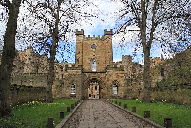 The entrance to Durham Castle, the bishops' palace until 1832 when it moved to Auckland Castle