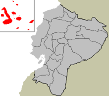 Розташування провінції Галапагос на мапі Еквадору