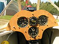 English: Cockpit of the Grunau Baby II a D-0455 during the „Bergfliegen 2011“ at Schmallenberg airfield Deutsch: Cockpit des Grunau Baby II a D-0455 beim „Bergfliegen 2011“ auf dem Flugplatz Schmallenberg-Rennefeld