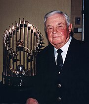 Weaver with the 1970 World Series Trophy in 2000