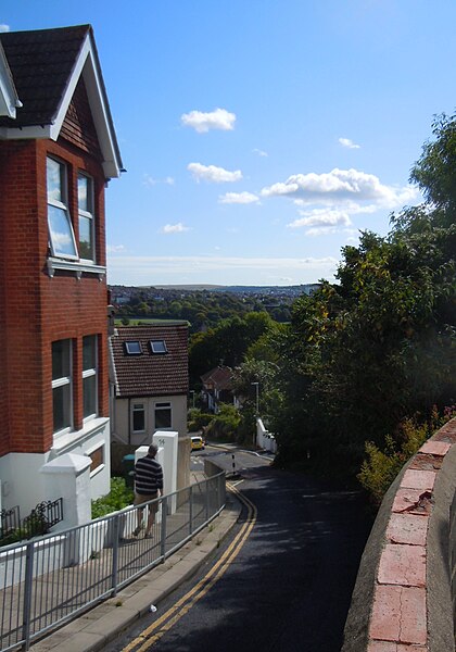 File:Eastward view along The Drove, Prestonville, Brighton (August 2014).JPG