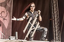 Singer Damnagoras at Rockharz 2019 Elvenking Rockharz 2019 05.jpg